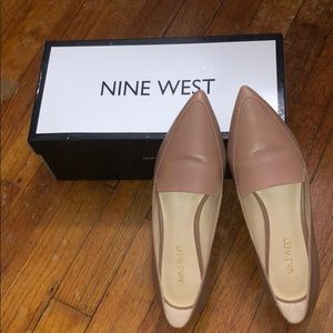 nine west nude loafers